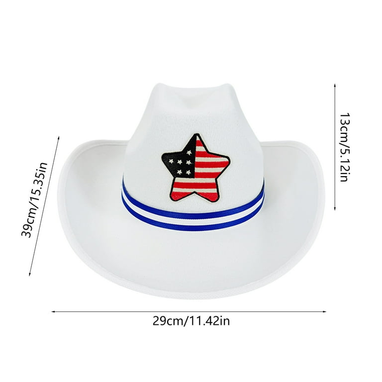 JMKQLZ American Flag Cowboy Hat Patriotic USA Western Hat 