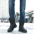 thumbnail image 5 of Winter Steel Toe Boots for Men Comfortable Insulated Warm Slip on Snow Boots anti slip Puncture Proof Men's Safety Toe Work Shoes for Industry Construction Outdoor, 5 of 13