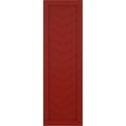 thumbnail image 5 of Ekena Millwork 18"W x 79"H True Fit PVC Single Panel Chevron Modern Style Fixed Mount Shutters, Fire Red (Per Pair - Hardware Not Included), 5 of 8