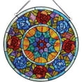 thumbnail image 2 of RADIANCE Goods Tiffany-Glass Roses Window Panel 22", 2 of 2