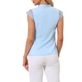 thumbnail image 3 of INSPIRAR CHIC Blusa de Trabajo Básica Sin Mangas con Cuello en V para Mujeres L Azul Cielo, 3 of 6