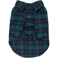thumbnail image 3 of Pet Clothes, Dog Plaid T-Shirt Lapel Jacket Coat Pet Halloween Party Costume for Puppy Small Dog Cat (XL, Green), 3 of 4