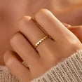 thumbnail image 2 of Dainty Heart Rings for Women 925 Sterling Silver 14K Gold Plated Eternity Band Rings Promise Rings for Her Stackable Rings Jewelry Birthday Graduation Gifts, 2 of 6