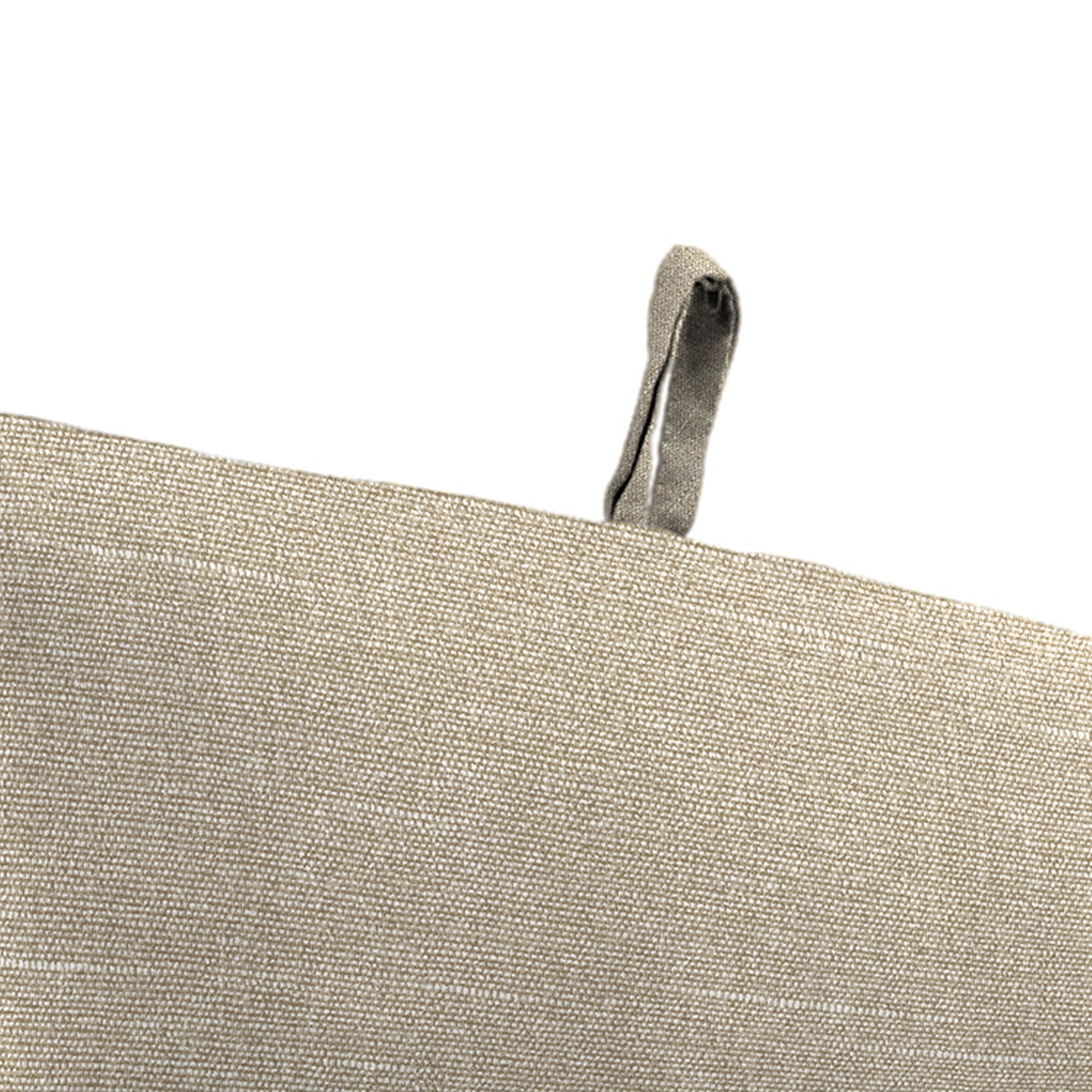 Jordan Manufacturing 44" x 22" Tory Bisque Tan Solid Rectangular Outdoor Chair Cushion with Ties and Hanger Loop