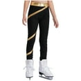 thumbnail image 2 of Hansber Kids Girls Hip Hop Jazz Dance Outfit Sparkly Sequin Crop Top with Leggings Figure Skating Training Suit Gold 16, 2 of 7