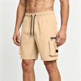 thumbnail image 4 of Linen Shorts for Men 10xl Summer Lightweight Beach Shorts for Men Loose Breathable Quick Dry Short Pants with Zipper Pockets Khaki XL, 4 of 8
