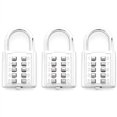 thumbnail image 3 of 3X Anti-Theft Button Combination Padlock Digit Push Password Lock Zinc Alloy Security Lock Suitcase Luggage Coded Lock, 3 of 7