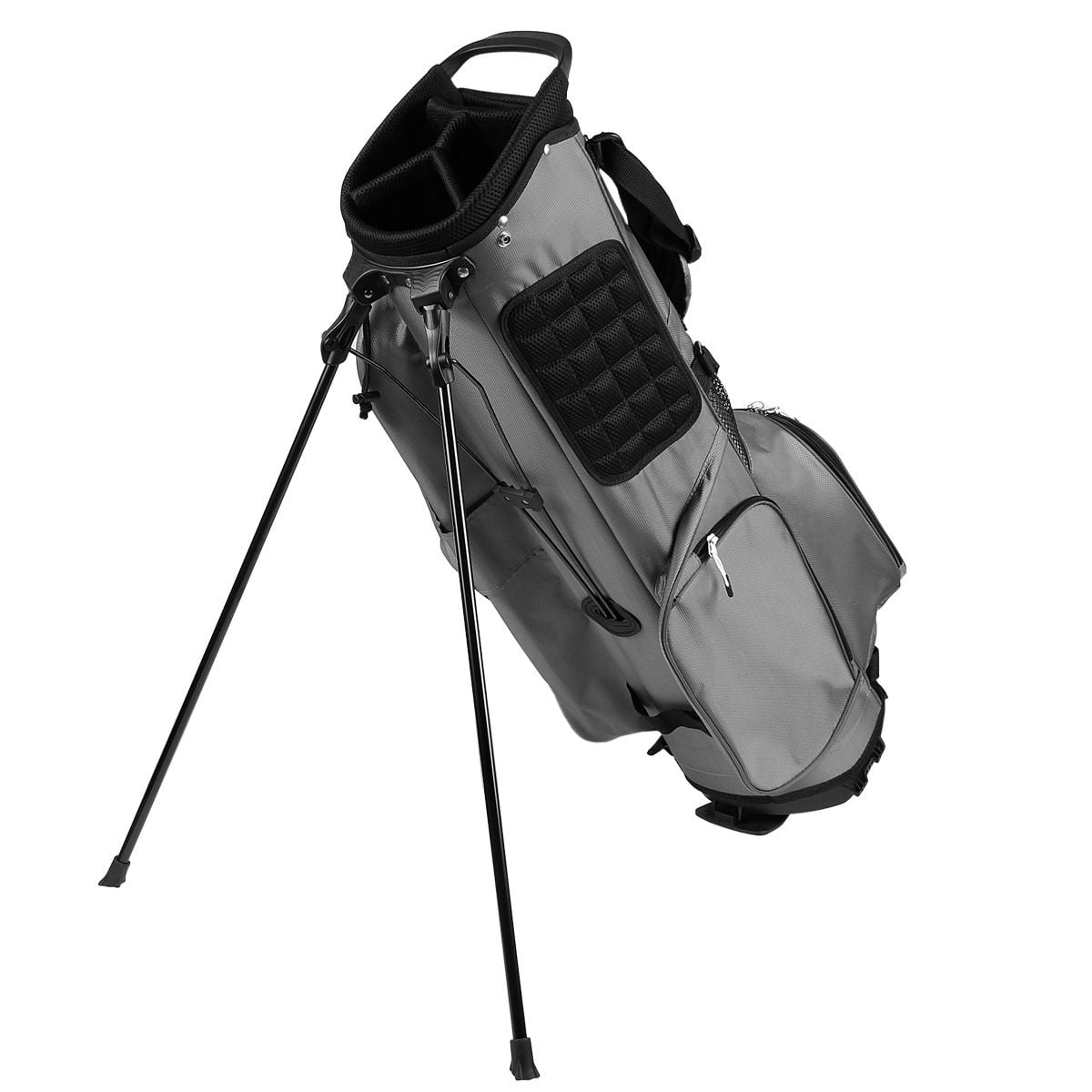 PowerBilt Golf Dunes 4.5 Lightweight Dual Strap Stand Bag, Gray/Black -