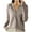 Khaki, variant on hotojiny Long Sleeve Shirts for Women Lounge Knitted V Neck Button Pullover Tops Casual Comfy Solid Color Blouse