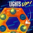 thumbnail image 2 of Nerf Dog LED Light Up & Squeak Hex Ring Chew Toy, 6 inch, 2 of 9