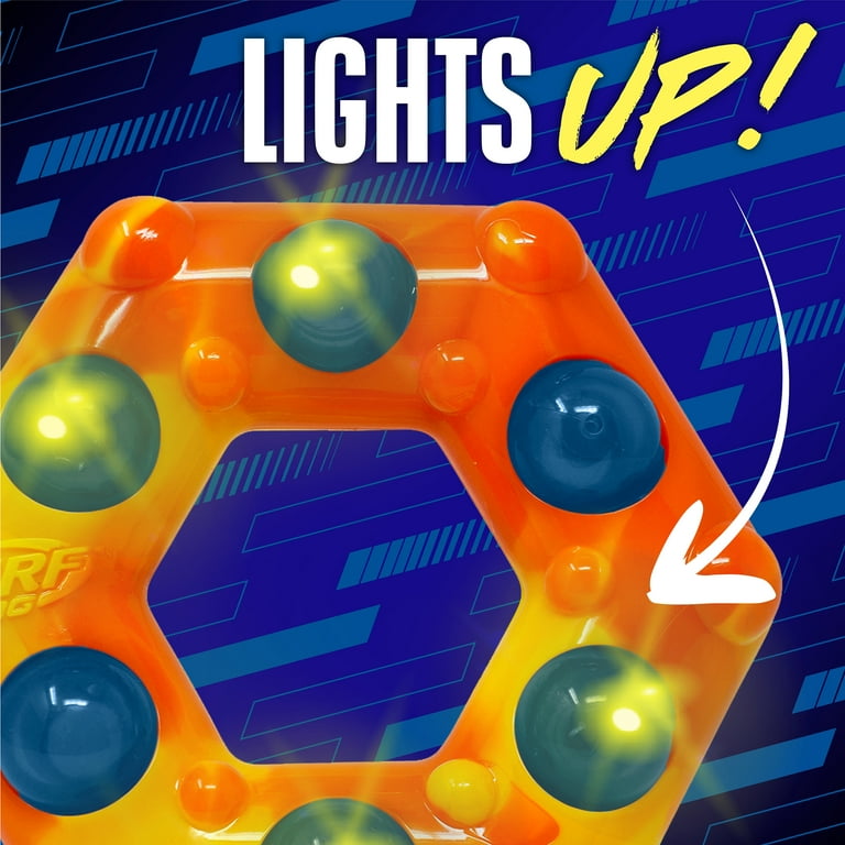 Nerf Dog LED Light Up & Squeak Hex Ring Chew Toy photo 2