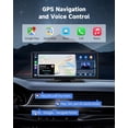 thumbnail image 4 of Kuayvanpantalla Carplay Inalámbrica De 11,5 Pulgadas Para Coche, Pantalla Táctil, Estéreo Para Coche Con A-Pple Y Android Auto 4K Dash Cam Cámara De Respaldo Navegación Bluetooth Control De Voz Enlace, 4 of 5