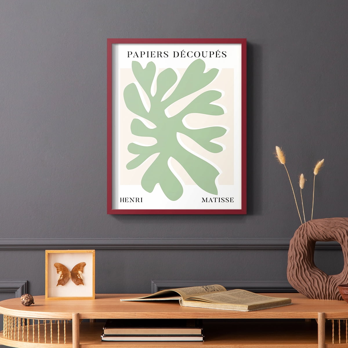 Matisse CV Framed Print in Red Solid Wood 11 x 14 Framed Print