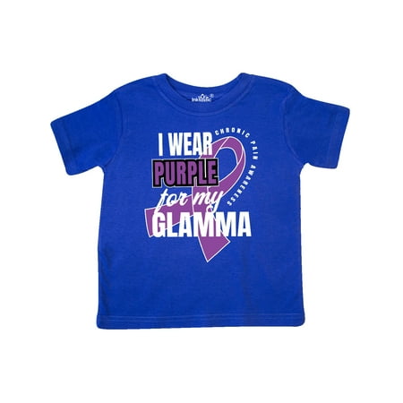 

Inktastic Chronic Pain I Wear Purple For My Glamma Gift Toddler Boy or Toddler Girl T-Shirt