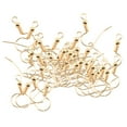 thumbnail image 6 of S SERENABLE 6x25 Pairs Ball & Coil Earring Hook Hook Ear Wire DIY Accs gold, 6 of 8