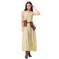 thumbnail image 2 of Robe Décontractée pour Femmes Élégante Broderie Robe Maxi Fluide avec Cape Halloween Minimaliste Confortable Tenue de Fête, 2 of 8