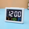 thumbnail image 3 of HLONK Digital Alarm Clock  LCD Large Screen Desktop Clock Time Date Temperature Display Decorative Wake-up Light Clock for Bedroom Office, 3 of 6