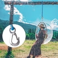 thumbnail image 6 of Swing Suspension Strap with Heavy Duty Stainless Steel Hook Hanging Chair Connection Ropes for Outdoor Hammocks Chair and Trees Hang Kit (Blue 1PCS), 6 of 13