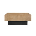 thumbnail image 2 of Taran Designs Maria Modern Solid Wood Square Coffee Table in Brown, 2 of 6