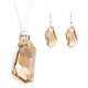 thumbnail image 1 of Juego de aretes y cadena con dije corte DeArt ZVEZDA plata mexicana ley .925 Golden Shadow, 1 of 5