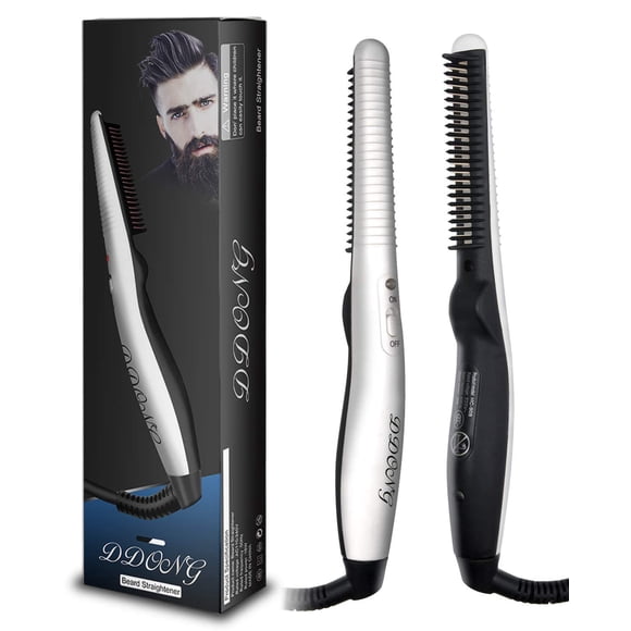 Peine alisador de barba DDONG para hombre, eléctrico y calentado