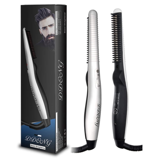 Peine alisador de barba DDONG para hombre, eléctrico y calentado