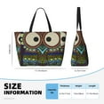 thumbnail image 5 of KLL Boho Owl Print Large Beach Tote Bag Women Waterproof Sandproof Zipper Beach Tote Bag for Pool Gym Grocery Travel with Wet Pocket, 5 of 7
