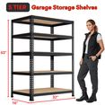 thumbnail image 5 of TrumanPick 5 Tier Garage Shelving Unit Heavy Duty 1400LBS Storage Shelves Adjustable Shelf Rack for Garage Pantry Closet 32"W x 16"D x 63"H, 5 of 7