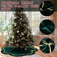 thumbnail image 5 of JEWLALO Christmas Tree Skirt, 48 Inch Green Velvet Fur Scalloped Tree Skirt Sparking Gold Lace Trim for Party Rustic Xmas Holiday Decorations All Year, 5 of 9