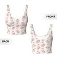 thumbnail image 5 of Fotbe Floral Strawberr Pattern Womens' Sports Bra Longline Wirefree Padded with Medium Support Sports Moisture-Wicking Workou Vest,Tank Top-XX-Large, 5 of 9