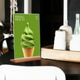 thumbnail image 1 of HAMPPLIES 2pcs Natural Wood Sign Holders Display Menu Stand for Restaurants, 1 of 8