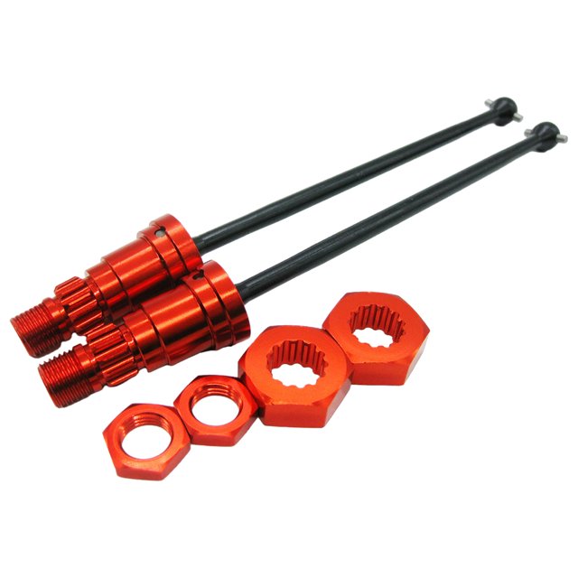 Junta de transmisión Universal Bewildely 2 uds aleación de aluminio 1/5 para XMAXX RC rojo