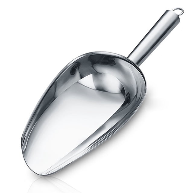 Cuchara de hielo de metal, cuchara de hielo de cocina de acero inoxidable, cucharadas de comida for bar fiesta boda
