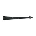 thumbnail image 6 of Renovators Supply Black Spear Tip Strap Pintle Hinge 16 in. L Diamond Etch Style Wrought Iron Lift Off Pin Hinges for Doors Antique Pintle Gate Hinges w/Hardware, 6 of 9