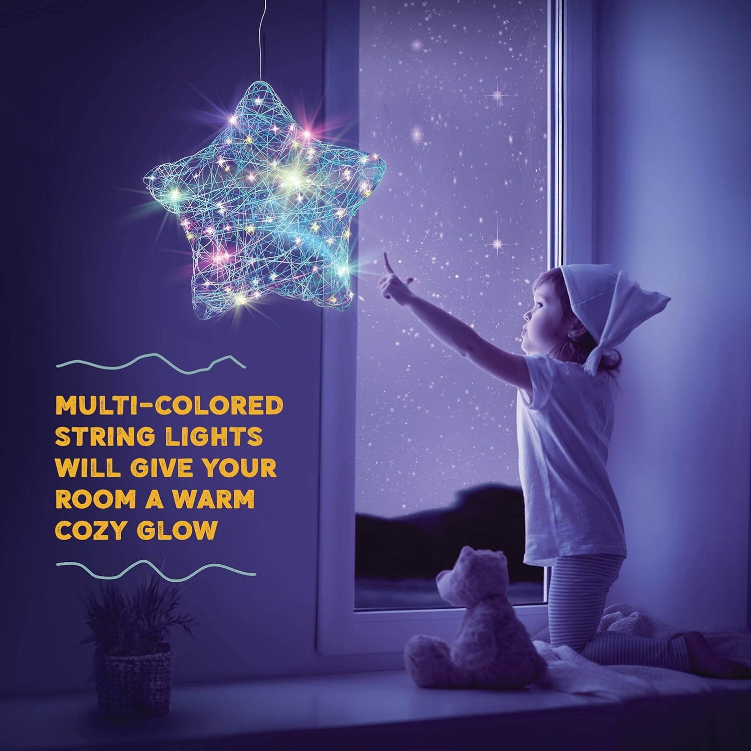 3D Light Up String Art Kit for Kids, Star Lantern Making Kit, Kids Easter Gifts - Crafts Set for Girls and Boys Ages 8-12 Kid, Art and Crafts for Kids Ages 6-8