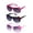 3 Pack Hot Pink&Black & Red, variant on "Kitty"- Newbee Fashion Girls Cute Kitty Hello Cat Whiskers Bow Fashion Sunglasses UV Protection Lead Free (1-6 Years)
