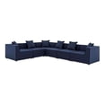 thumbnail image 2 of Modway Saybrook Canapé Sectionnel de Patio Extérieur Moderne en Tissu 6 Pcs, Bleu Marine, 2 of 11
