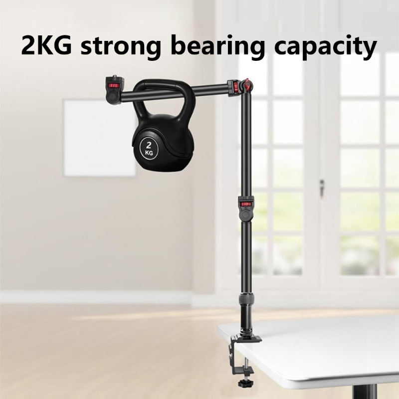 Professional Desktop Microphones Support with Full 360 Degree Swivels, Aluminum, Wide Clamp Ranges