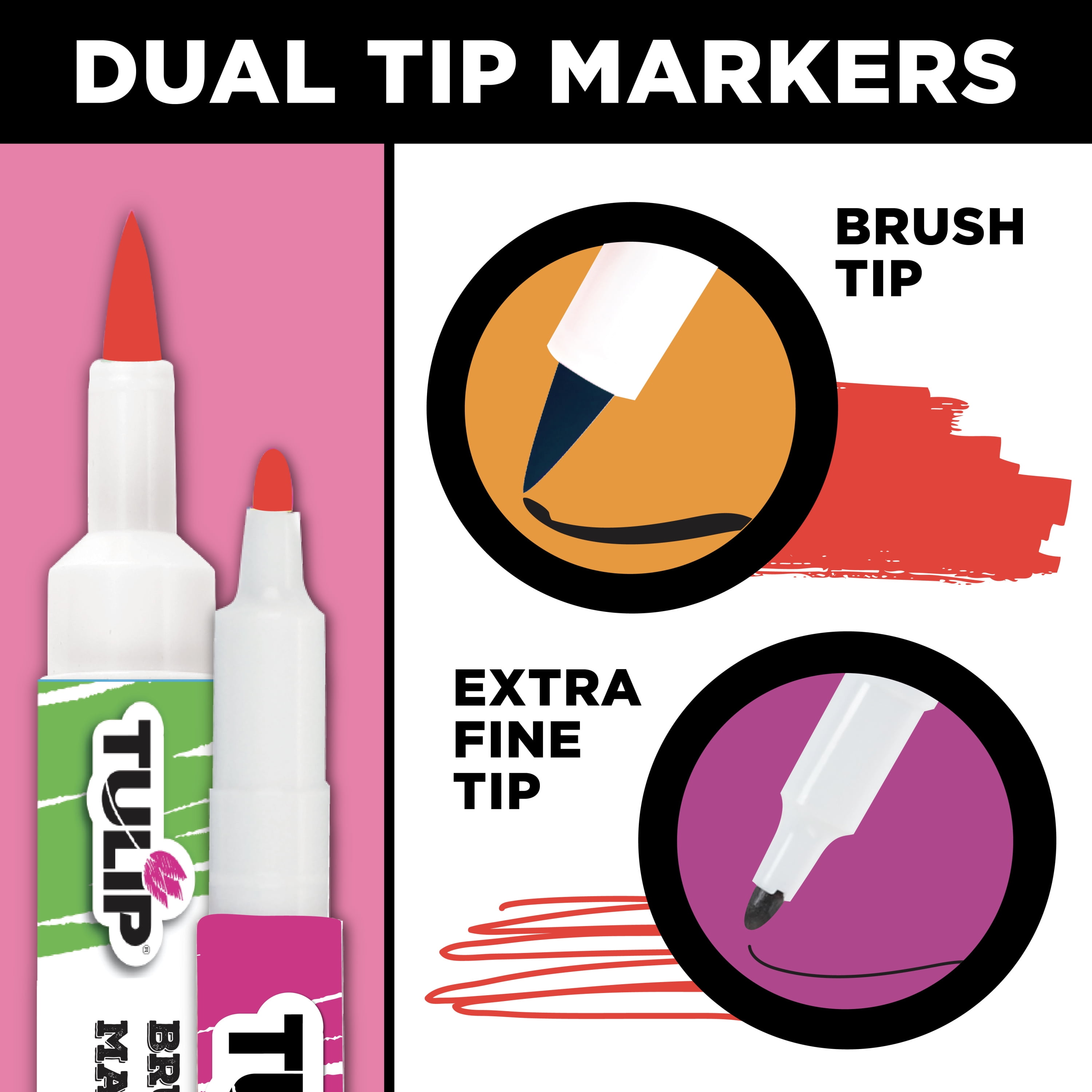 12 Packs: 5 ct. (60 total) Tulip® Multi Mix Tip Permanent Fabric Markers®