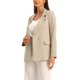 thumbnail image 4 of BLAZER DE OFICINA CHIC PARA MUJERES INSPIRADORAS, CHAQUETA DE TRAJE DE MANGA LARGA, TAMAÑO M, CAQUI, 4 of 6