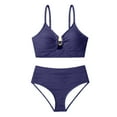 thumbnail image 4 of Ounisa 2 Piece Bikini Set U-Wire Cutout Popular Swimsuit High Waisted Textured 2026 Summer Beach Swim Bathing Suits, 4 of 5
