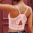 thumbnail image 6 of VNKIDY Womens High Neck Thin Spaghetti Strap Allover Floral Scalloped Lace Built In Pads Slim Fit Casual Bralette Camisole For Ladies Daily Shopping Underlayer Daily Wear M, 6 of 6