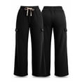 thumbnail image 5 of MLCDZ Cargo Pants Y2K Baggy Streetwear for Women Elastic Waist Ankle Casual Jogger Pants Outdoor Sports Workout Golf Trousers with Multiple Pockets, 5 of 9