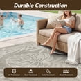 thumbnail image 3 of SIXHOME Outdoor Rugs 5'x7' Patio Rug Tropical Indoor Outdoor Rugs Polypropylene Washable Non Shedding, Easy Clean, Waterproof, Durable Outdoor Carpet for Porch Balcony Deck Neutral Gray, 3 of 9