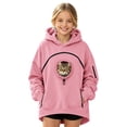 thumbnail image 2 of Kids Boys Girls Hoodie Pet Pouch Pet Carrier Oversized Kangaroo Pocket Pullover Tops Soft Fleece Hoodie with Dog Pouch Animal Holder Warm Winter Hoodie Sweatshirts, 2 of 3