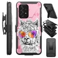 thumbnail image 1 of Compatible with Samsung Galaxy A33 Hybrid Luxguard Holster Phone Case Cover (Llama Love), 1 of 1