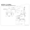 thumbnail image 3 of Kingston Brass KS7615WLL 4 in. Centerset Bathroom Faucet, Oil Rubbed Bronze, 3 of 3