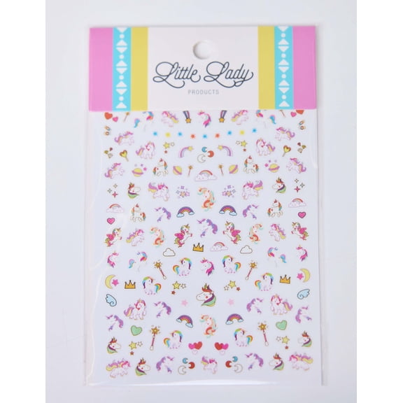 Little Lady Products Unicorn Party Nail Stickers