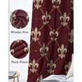 thumbnail image 3 of Retro Boho Blackout Curtains for Bedroom Living Room Darkening Curtains 84 Inch Length 2 Panels Set Vintage Ethnic Tribe Abstract Art Window Curtain Insulated Window Treatment Grommet Drapes 52"x84", 3 of 9