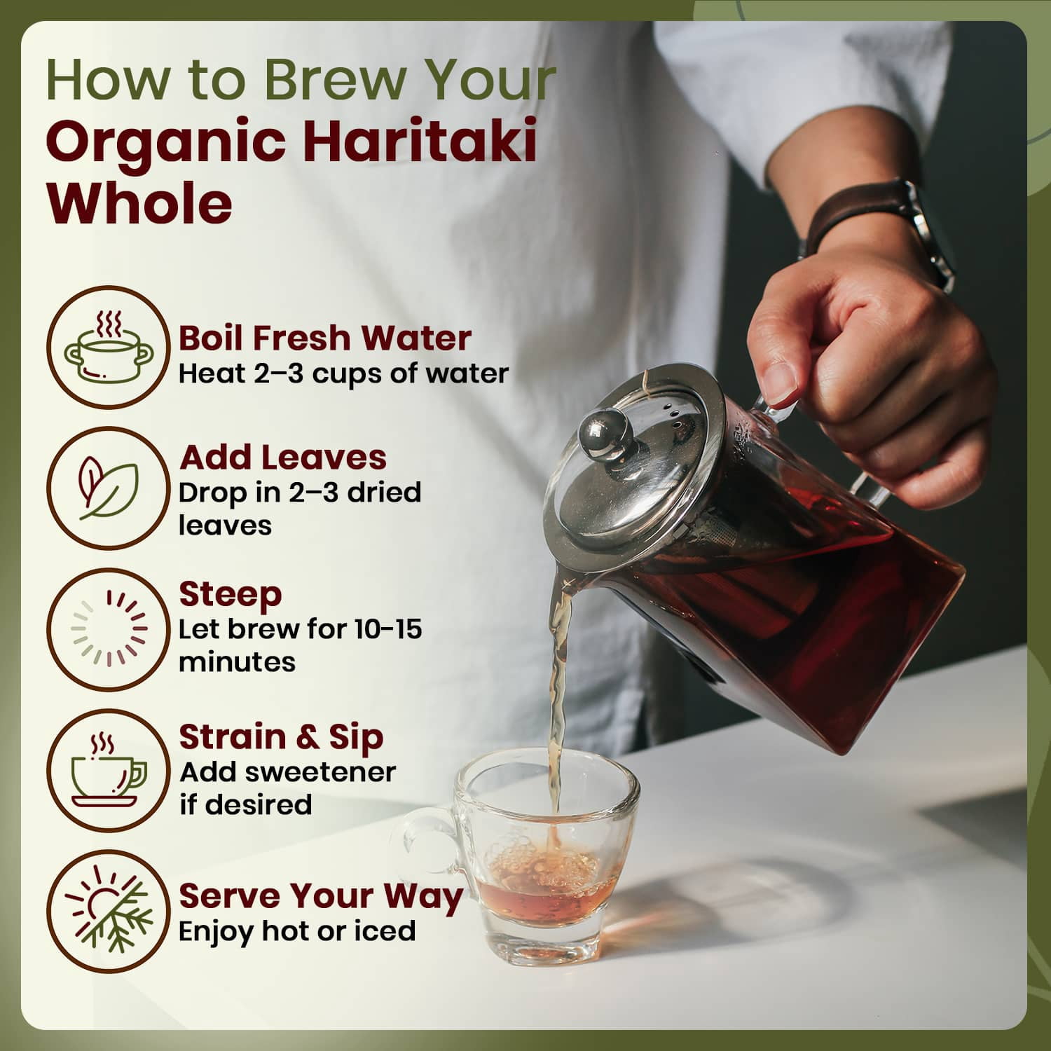 Organic Way Haritaki Whole Herbal Supplements Kosher, USDA Certified Organic, Non-GMO, Gluten-Free, 4 oz